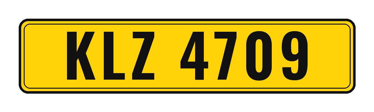 Number plate KLZ 4709
