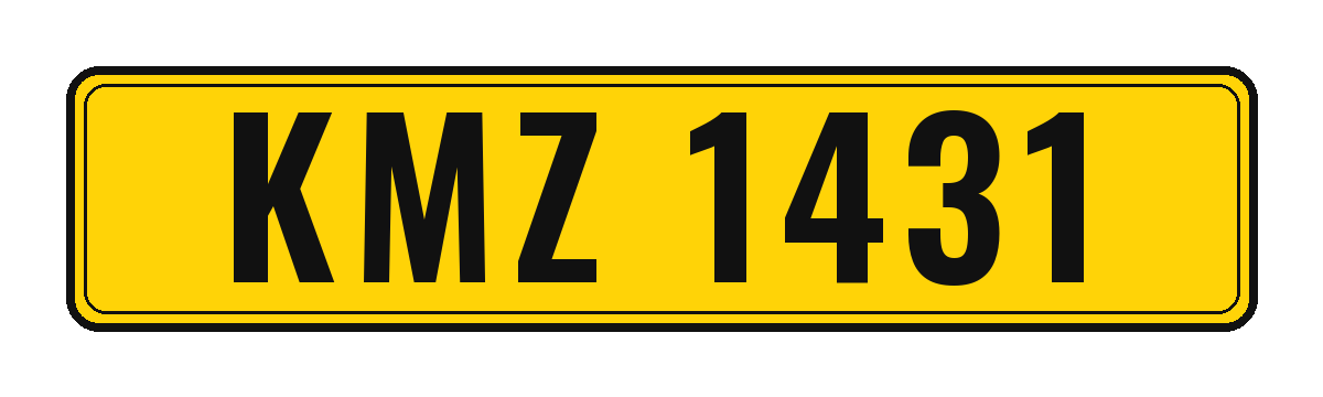 Number plate KMZ 1431