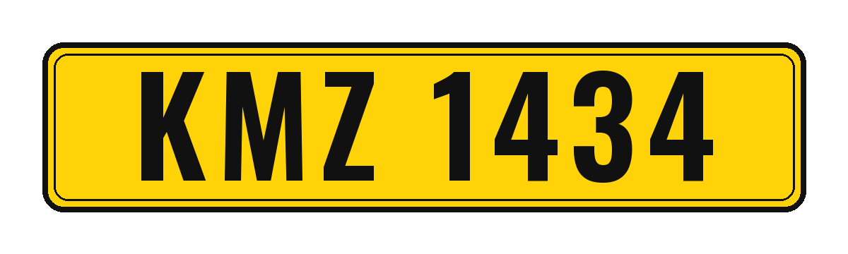 Number plate KMZ 1434