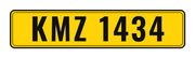 Number plate KMZ 1434