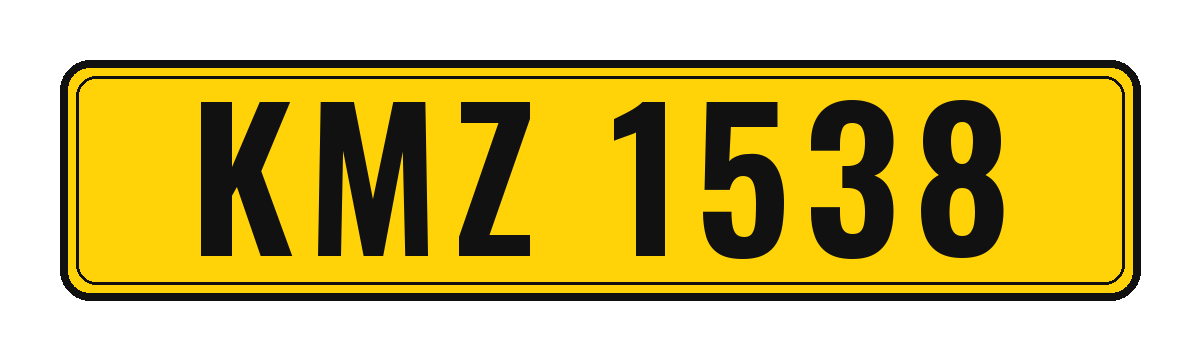 Number plate KMZ 1538