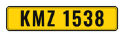 Number plate KMZ 1538