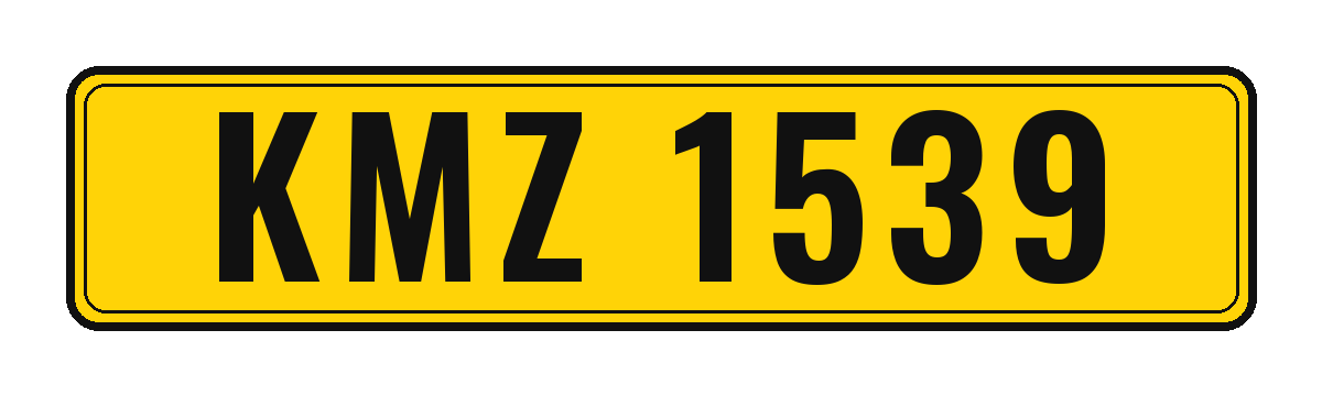 Number plate KMZ 1539