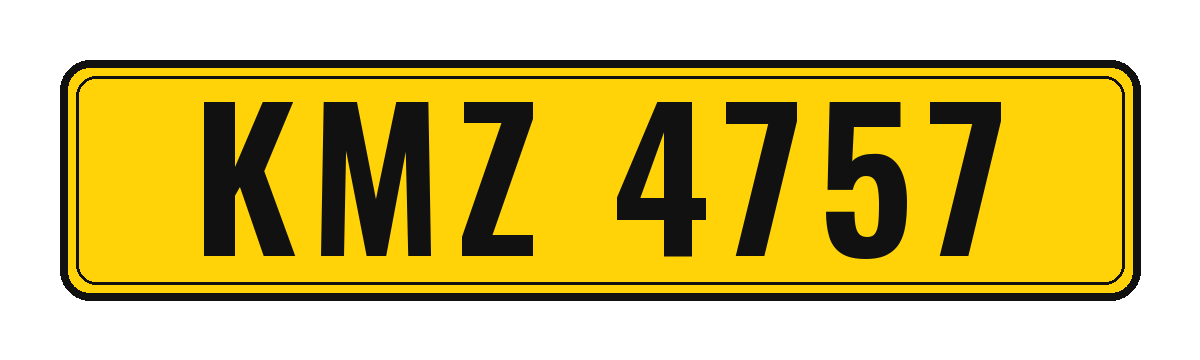 Number plate KMZ 4757