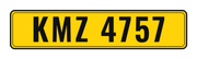 Number plate KMZ 4757