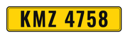 Number plate KMZ 4758