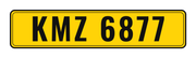 Number plate KMZ 6877