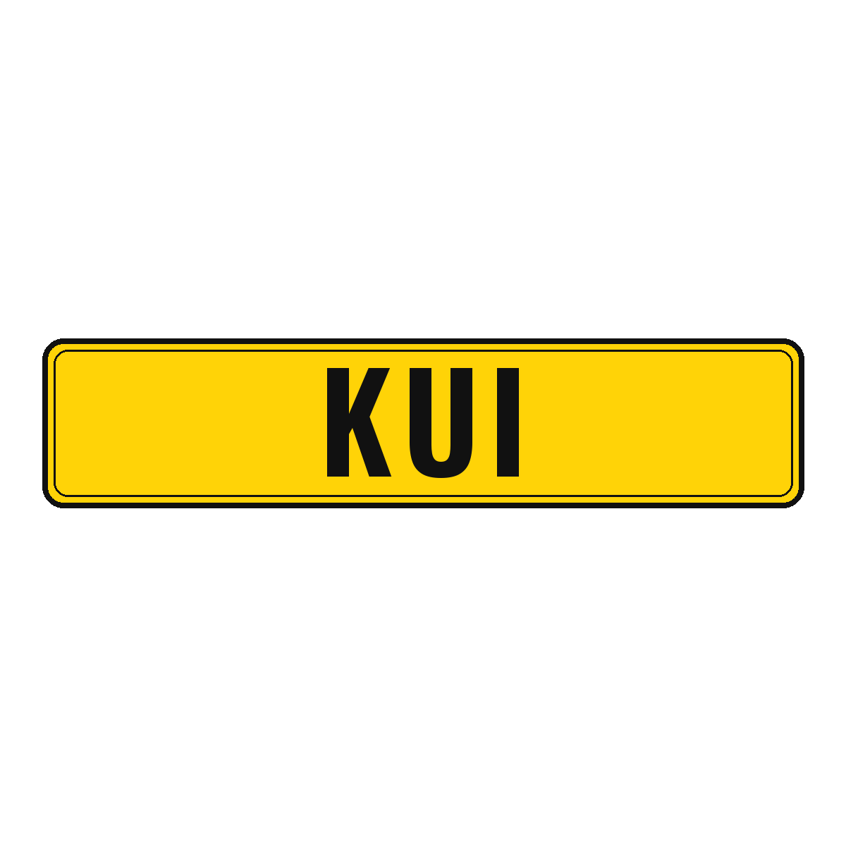 Number plate KUI