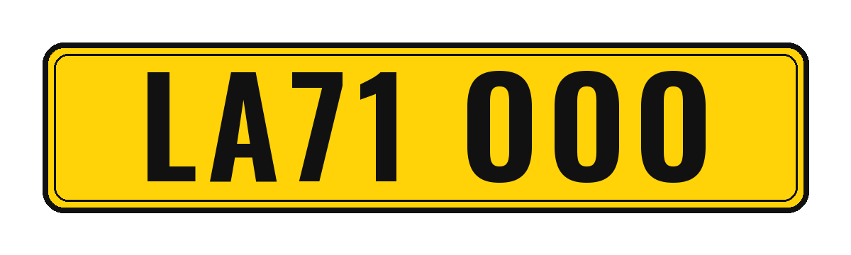 Number plate LA71 OOO