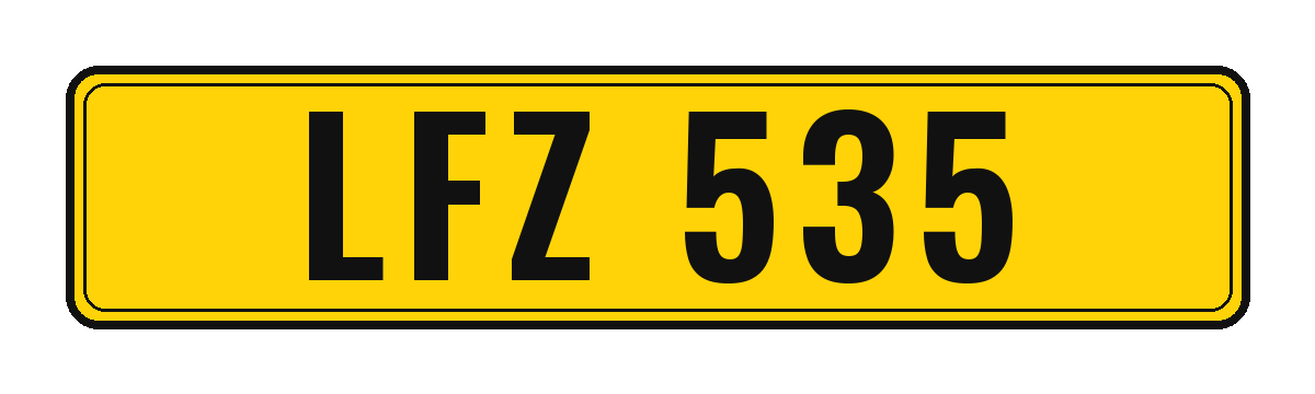 Number plate LFZ 535