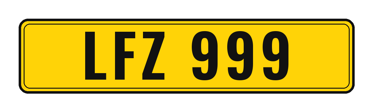 Number plate LFZ 999