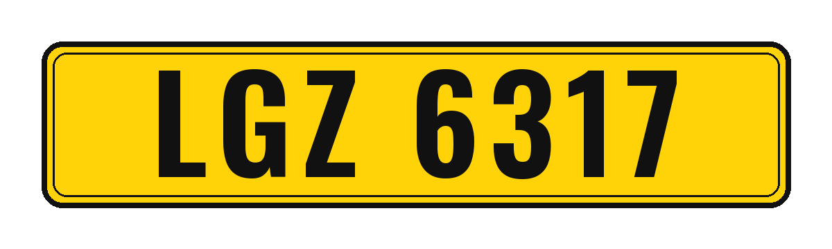 Number plate LGZ 6317