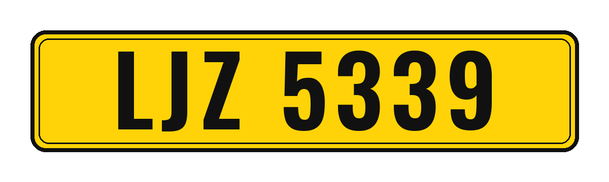 Number plate LJZ 5339