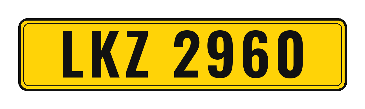 Number plate LKZ 2960