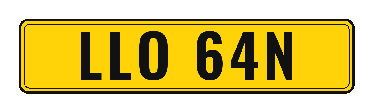 Number plate LLO 64N