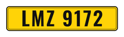 Number plate LMZ 9172