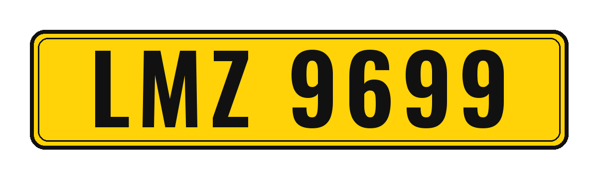 Number plate LMZ 9699