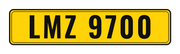 Number plate LMZ 9700