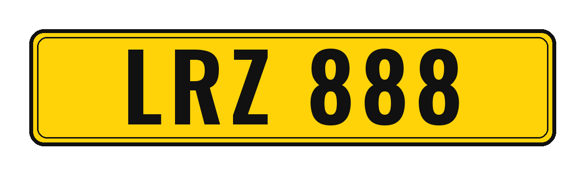 Number plate LRZ 888