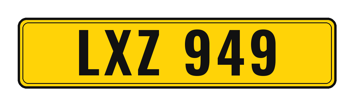 Number plate LXZ 949