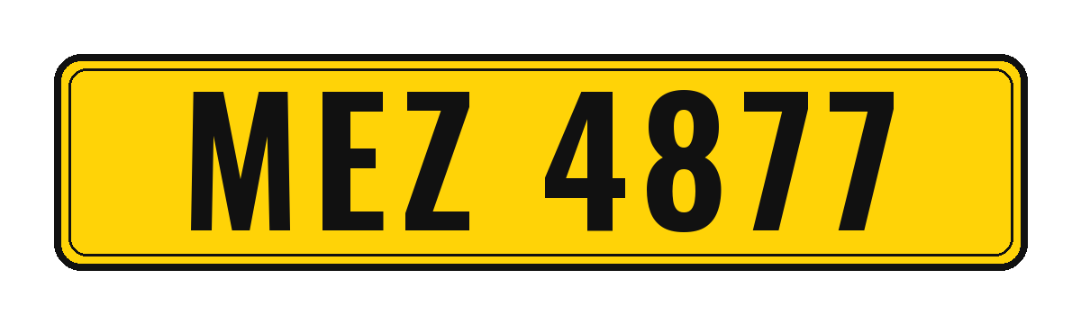 Number plate MEZ 4877