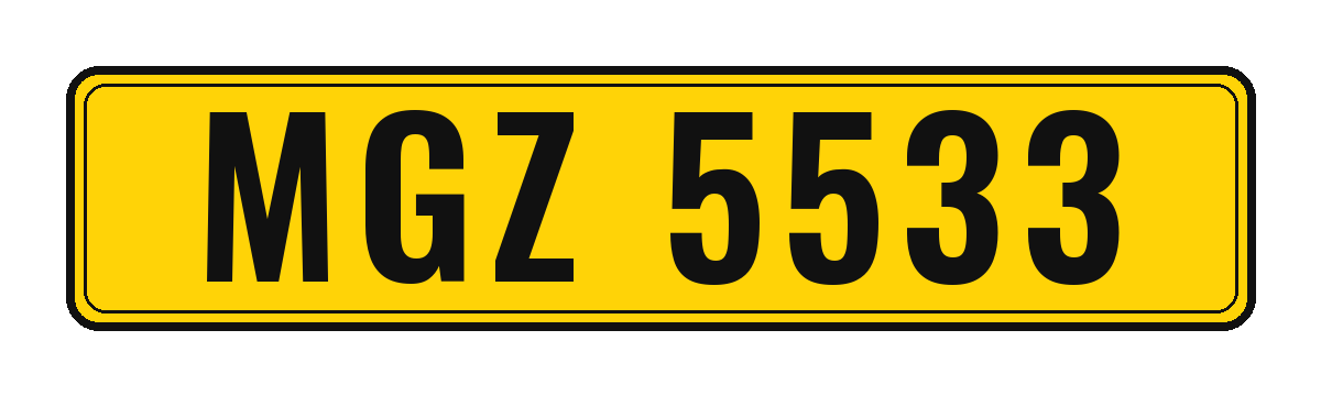 Number plate MGZ 5533