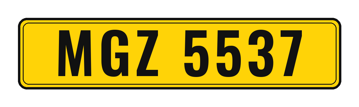 Number plate MGZ 5537