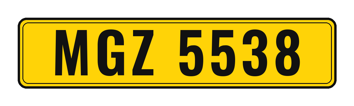Number plate MGZ 5538