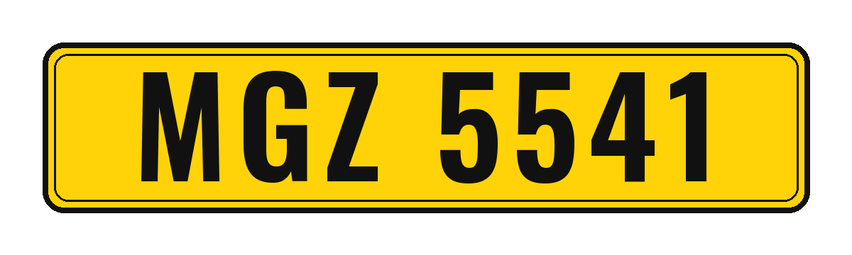 Number plate MGZ 5541