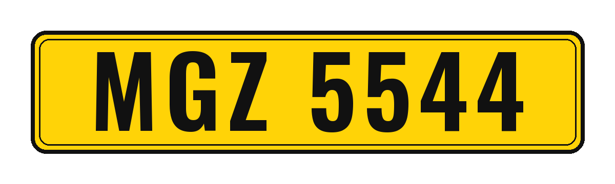 Number plate MGZ 5544