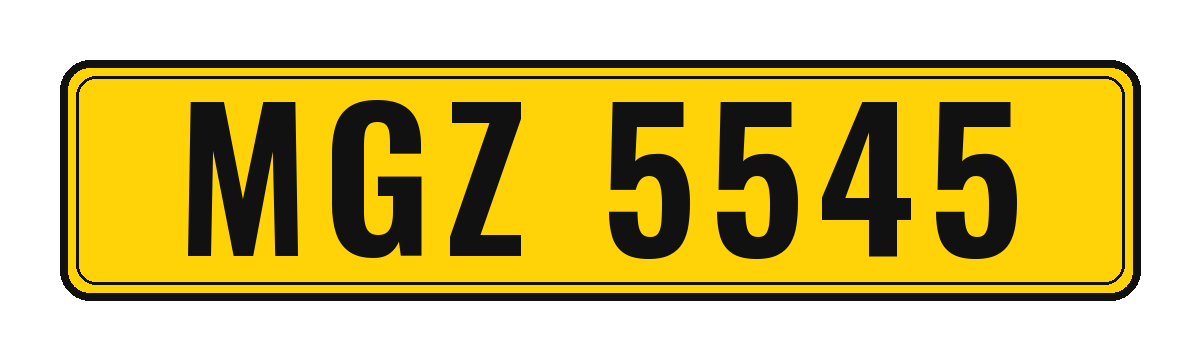 Number plate MGZ 5545