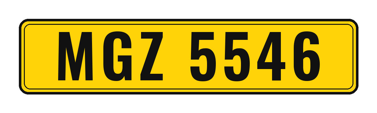 Number plate MGZ 5546