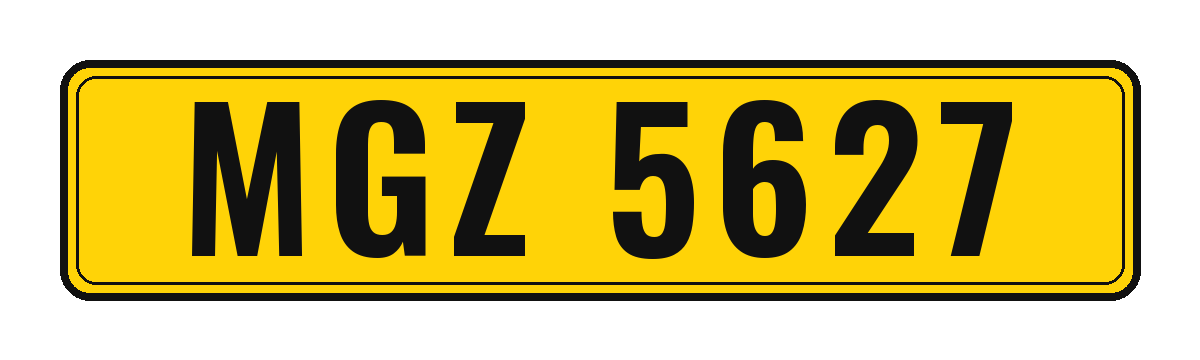 Number plate MGZ 5627