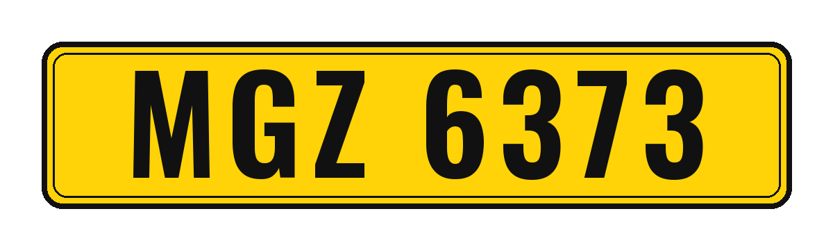 Number plate MGZ 6373