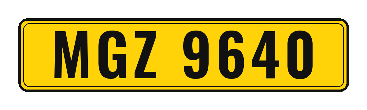 Number plate MGZ 9640
