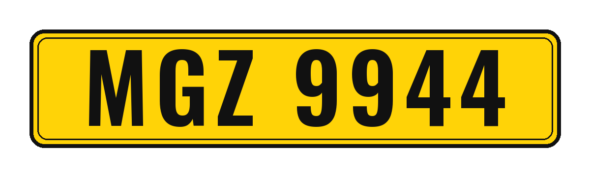 Number plate MGZ 9944