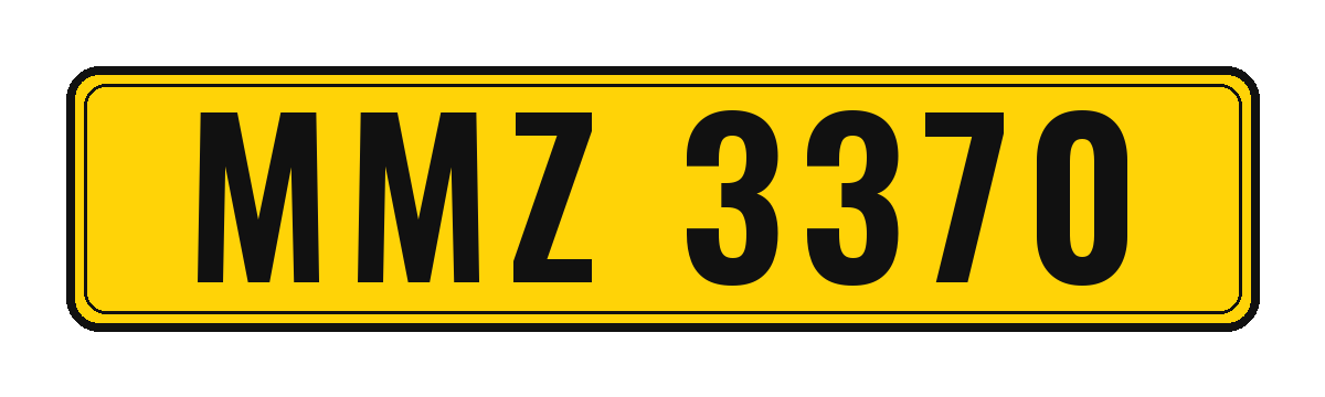 Number plate MMZ 3370