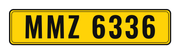 Number plate MMZ 6336