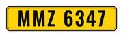 Number plate MMZ 6347