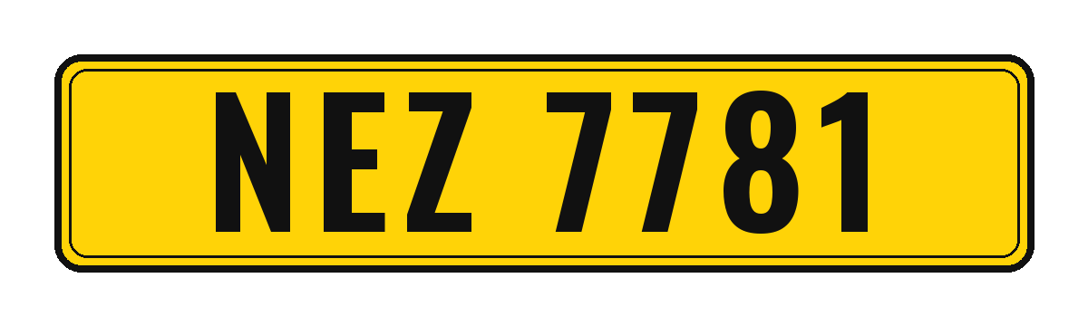 Number plate NEZ 7781
