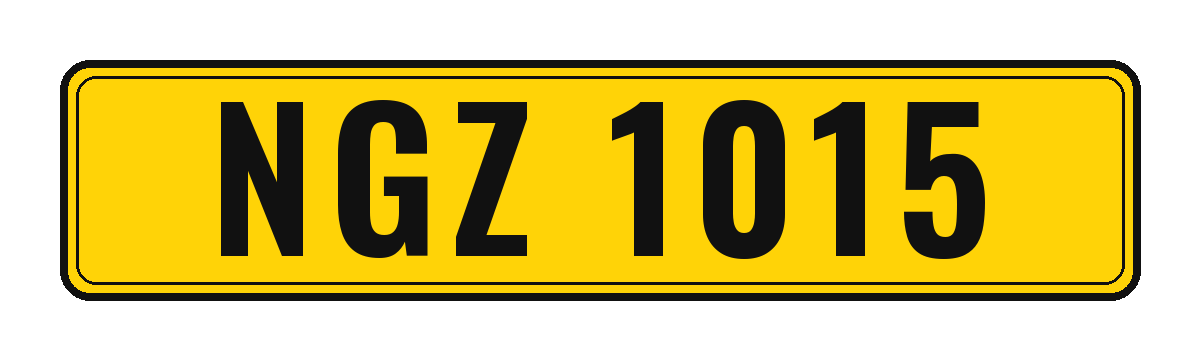 Number plate NGZ 1015