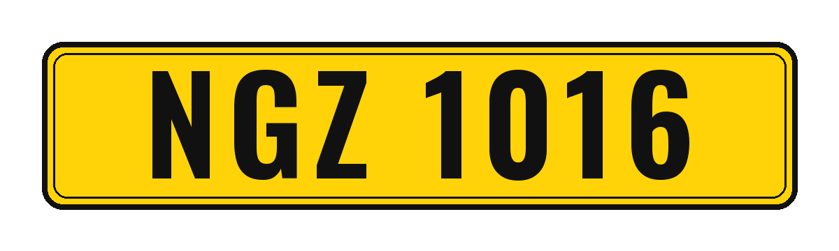 Number plate NGZ 1016