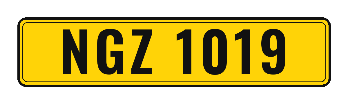 Number plate NGZ 1019