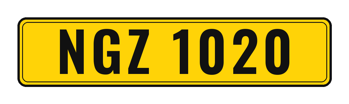 Number plate NGZ 1020