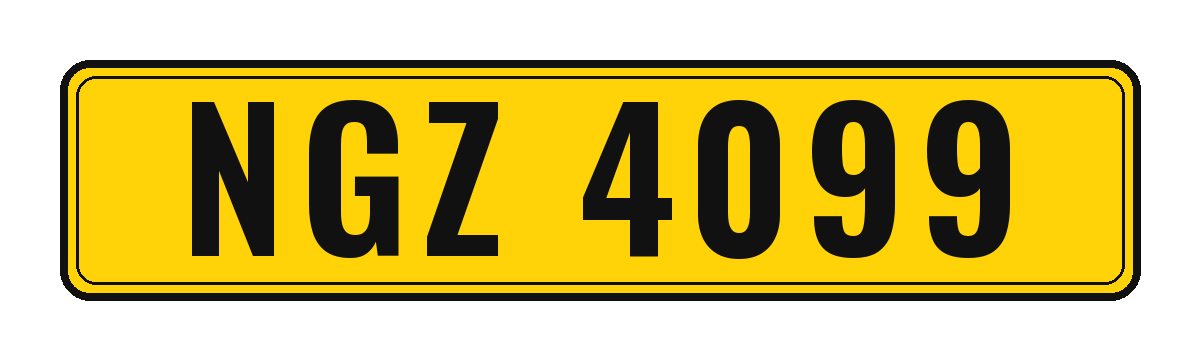 Number plate NGZ 4099