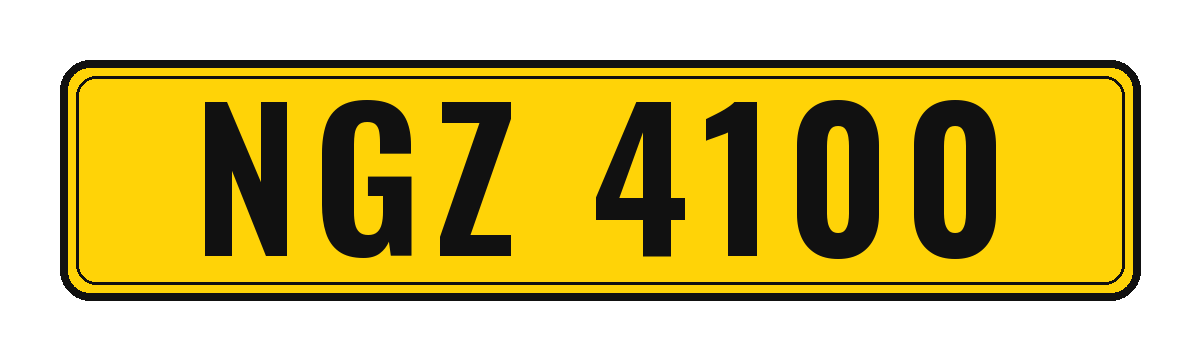 Number plate NGZ 4100