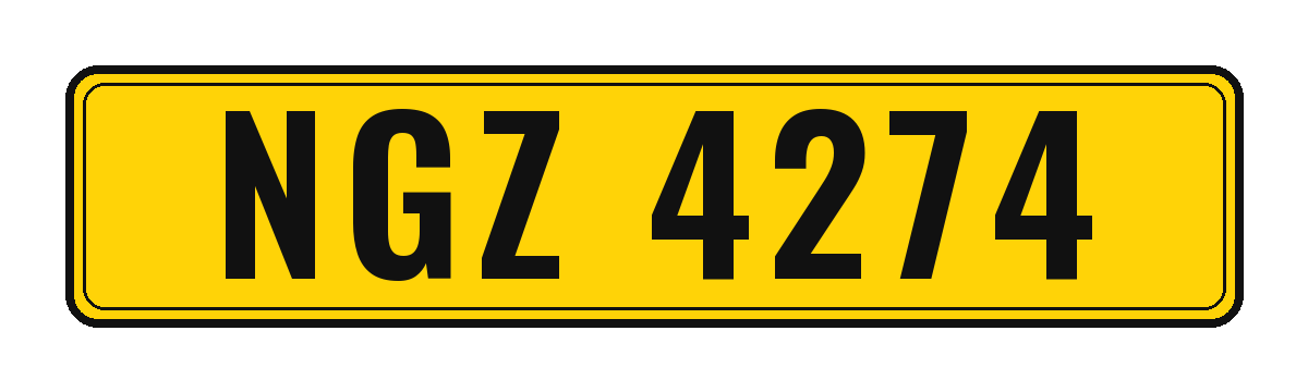 Number plate NGZ 4274