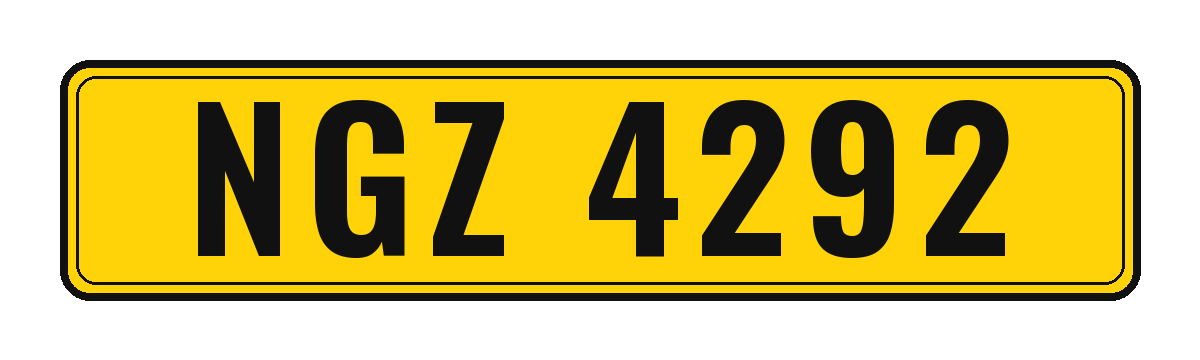 Number plate NGZ 4292
