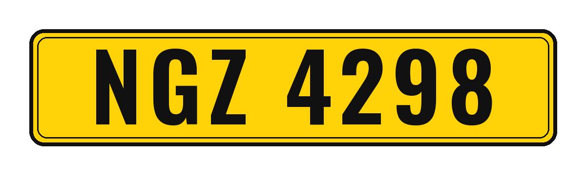 Number plate NGZ 4298