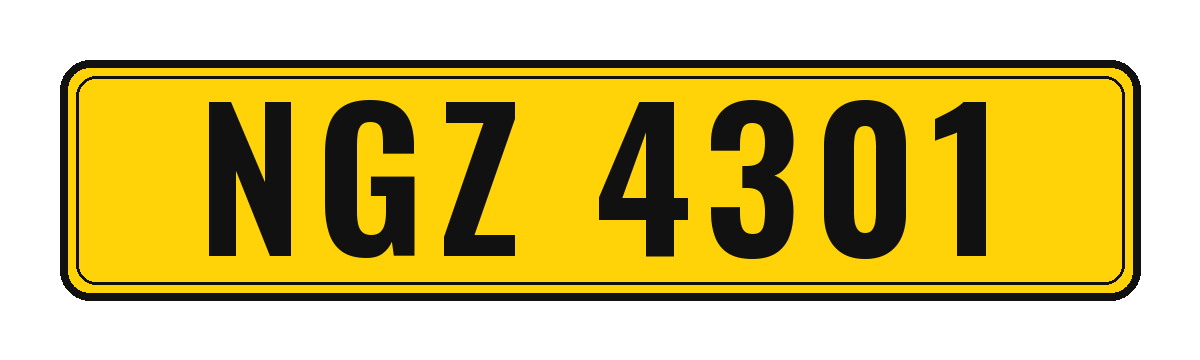 Number plate NGZ 4301